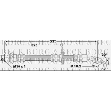 BBH6853 BORG & BECK Тормозной шланг