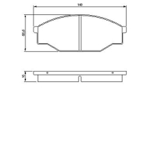 0 986 424 382 BOSCH Комплект тормозных колодок, дисковый тормоз