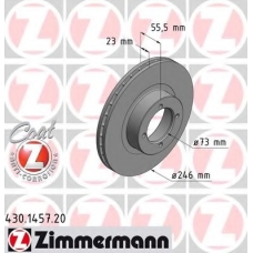 430.1457.20 ZIMMERMANN Тормозной диск