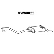 VW80022 VENEPORTE Глушитель выхлопных газов конечный