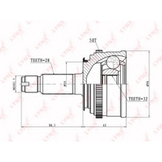 CO-3446A LYNX Co-3446a шрус наружный honda shuttle 2.2 94-98