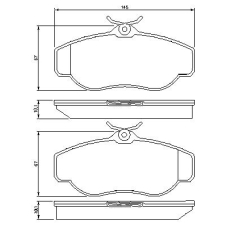 0 986 424 565 BOSCH Комплект тормозных колодок, дисковый тормоз