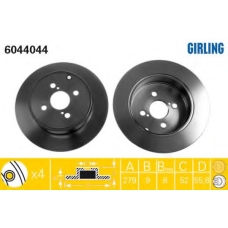 6044044 GIRLING Тормозной диск