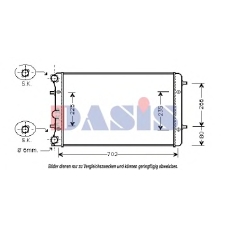 040004N AKS DASIS Радиатор, охлаждение двигателя