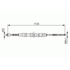 1 987 477 065 BOSCH Трос, стояночная тормозная система