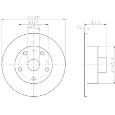 8DD 355 104-232 HELLA PAGID Тормозной диск