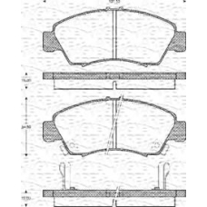 363702161129 MAGNETI MARELLI Комплект тормозных колодок, дисковый тормоз