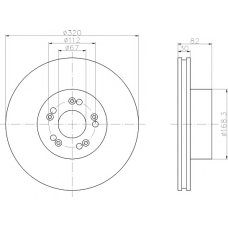 8DD 355 122-212 HELLA PAGID Тормозной диск