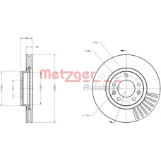 6110230 METZGER Тормозной диск