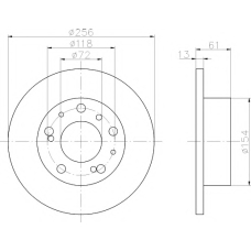 8DD 355 100-701 HELLA PAGID Тормозной диск