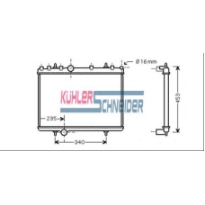 0700951 KUHLER SCHNEIDER Радиатор, охлаждение двигател