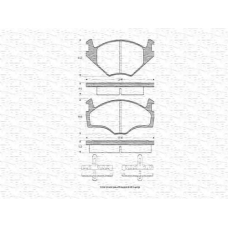 363702160344 MAGNETI MARELLI Комплект тормозных колодок, дисковый тормоз