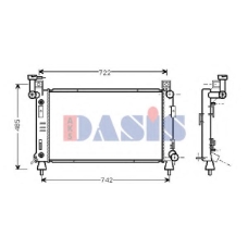 520430N AKS DASIS Радиатор, охлаждение двигателя
