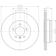 8DD 355 110-021 HELLA Тормозной диск
