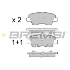BP3471 BREMSI Комплект тормозных колодок, дисковый тормоз