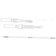 VW02208 CEF Трос, стояночная тормозная система