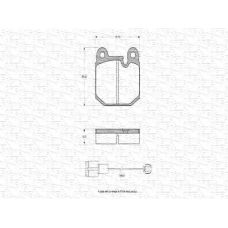 363702160103 MAGNETI MARELLI Комплект тормозных колодок, дисковый тормоз