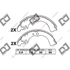BS1078 DJ PARTS Комплект тормозных колодок