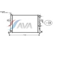 OLA2255 AVA Радиатор, охлаждение двигателя