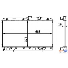 8MK 376 708-111 HELLA Радиатор, охлаждение двигателя