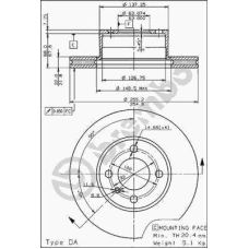09.3946.10 BREMBO Тормозной диск