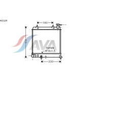 HY2129 AVA Радиатор, охлаждение двигателя