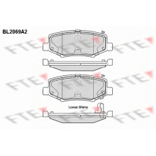 BL2069A2 FTE Комплект тормозных колодок, дисковый тормоз