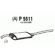P5511 FENNO Глушитель выхлопных газов конечный