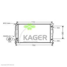 31-0025 KAGER Радиатор, охлаждение двигателя