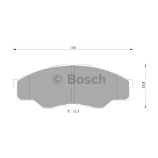 0 986 AB9 376 BOSCH Комплект тормозных колодок, дисковый тормоз