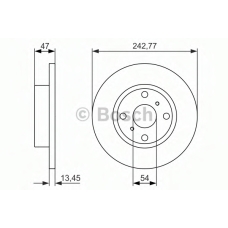 0 986 479 843 BOSCH Тормозной диск