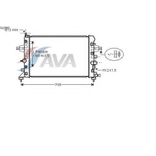 OL2482 AVA Радиатор, охлаждение двигателя