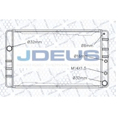 RA0310410 JDEUS Радиатор, охлаждение двигателя