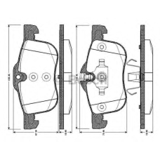 0 986 TB2 355 BOSCH Комплект тормозных колодок, дисковый тормоз