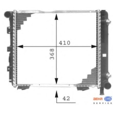 8MK 376 711-321 HELLA Радиатор, охлаждение двигателя