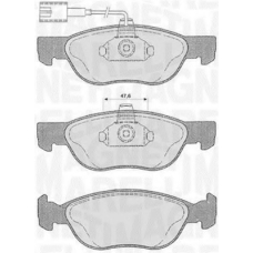 363916060102 MAGNETI MARELLI Комплект тормозных колодок, дисковый тормоз