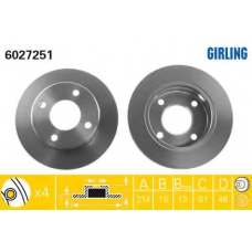 6027251 GIRLING Тормозной диск