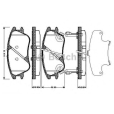 0 986 TB2 897 BOSCH Комплект тормозных колодок, дисковый тормоз