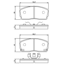 0 986 493 390 BOSCH Комплект тормозных колодок, дисковый тормоз