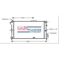0606701 KUHLER SCHNEIDER Радиатор, охлаждение двигател