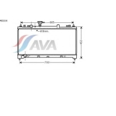 MZ2218 AVA Радиатор, охлаждение двигателя