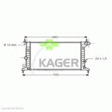 31-0790 KAGER Радиатор, охлаждение двигателя