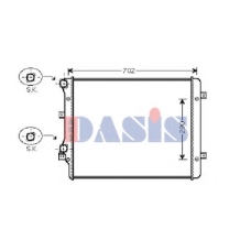 040025N AKS DASIS Радиатор, охлаждение двигателя