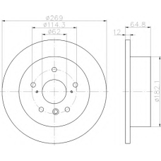 8DD 355 112-071 HELLA Тормозной диск