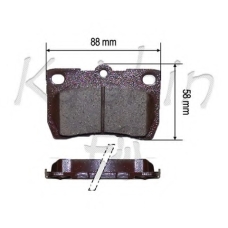 D2243 KAISHIN Комплект тормозных колодок, дисковый тормоз
