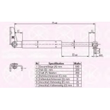 34337102 KLOKKERHOLM Газовая пружина, крышка багажник