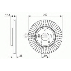 0 986 479 595 BOSCH Тормозной диск