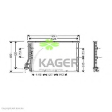 94-5040 KAGER Конденсатор, кондиционер