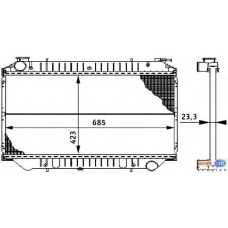 8MK 376 722-581 HELLA Радиатор, охлаждение двигателя
