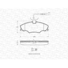 363702160362 MAGNETI MARELLI Комплект тормозных колодок, дисковый тормоз